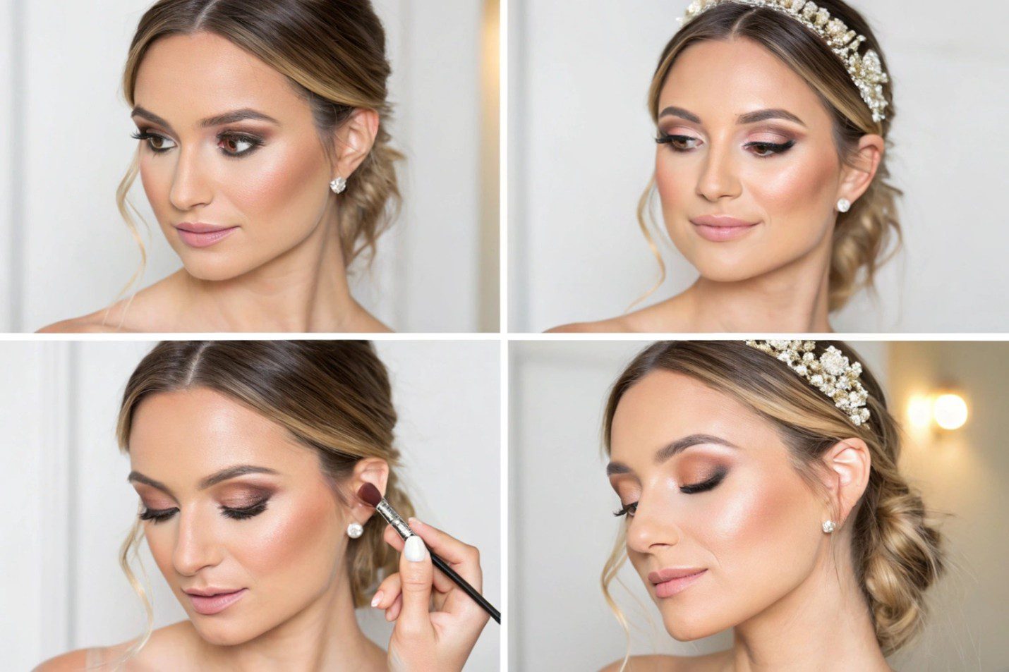 مراحل گام‌به‌گام میکاپ لایت عروس